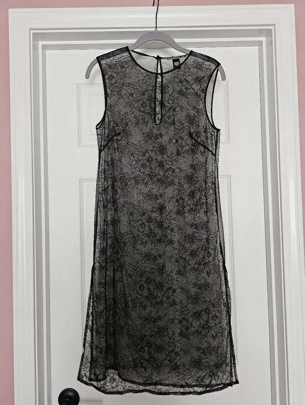 Victoria's Secret Black Lace Sleeveless Shift Dress